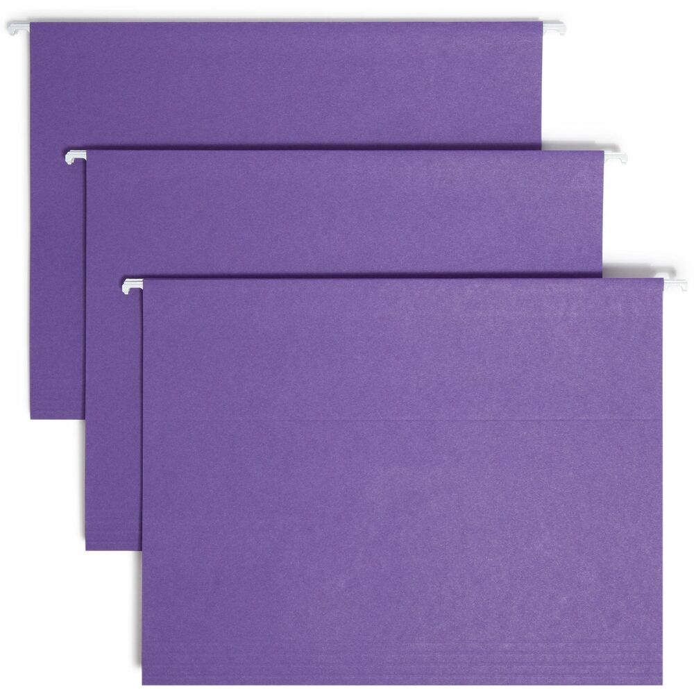 SMD64072 - Hanging file folders come in vivid colors for coding different types of files. You can use them with the same colored interior folders (sold separately) to prevent misfiling or simply to complement your decor. Coated rods ensure that folders slide smoothly across hanging folder rods. Letter-size folders are made of sturdy, 11 point stock and come with 1/5-cut color-coordinated vinyl tabs with blank white inserts.