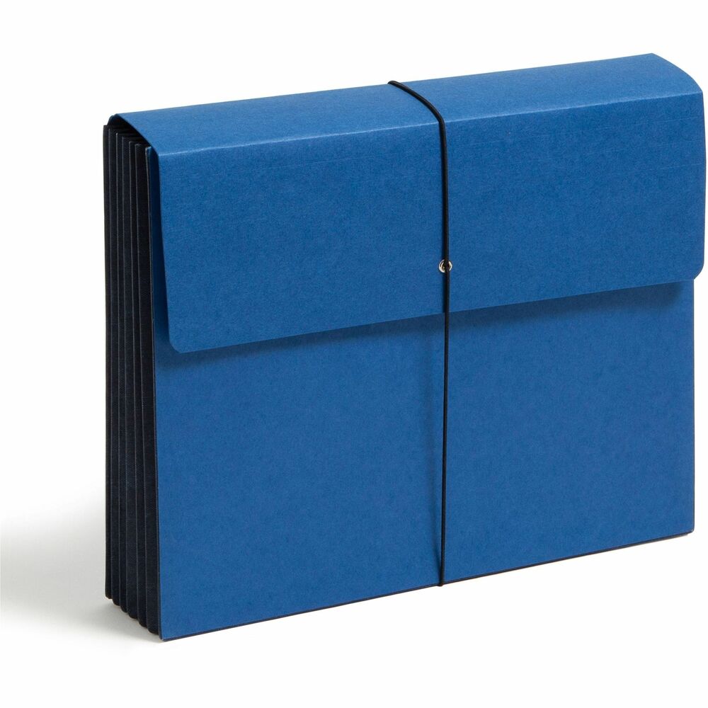 SMD71122 - Designed for shelf filing or on-the-go, this extra-wide wallet holds top-tab file folders neatly inside without bulging out the side gussets. Full-height, tear-resistant gussets are virtually tearproof. Protective flap with elastic cord closure offers extra security so it's perfect for use as a complete client file in law, advertising or architectural firms. Letter-size wallet expands to 5-1/4" and is made of acid-free, colored stock.