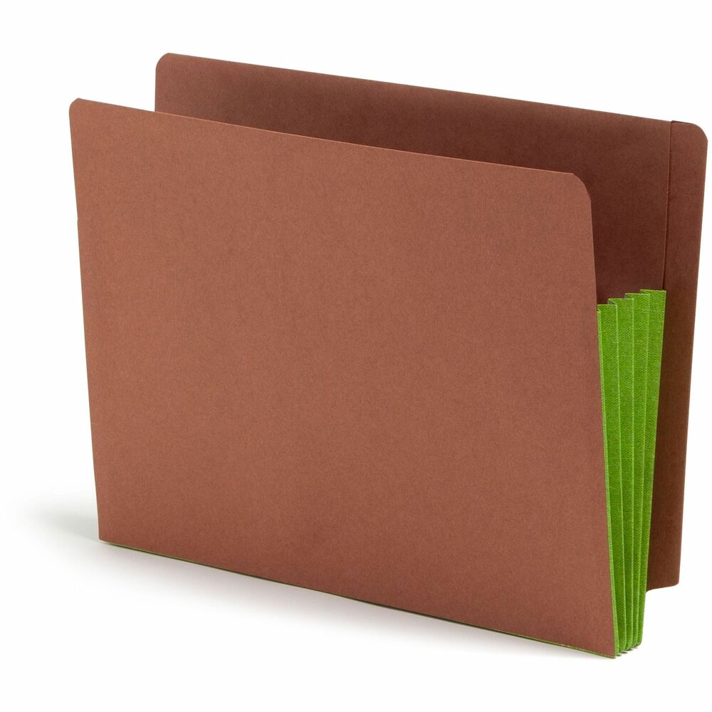 SMD73680 - Extra-wide redrope file pockets feature two-ply, straight-cut end tabs. Favored by law firms, these pockets are made to hold standard top-tab folders without bulging out the side gussets. Organize depositions, discovery correspondence and more for a single client or matter in one pocket. Use extra-wide pockets to transfer desk drawer folders to central shelf file archives. Fully lined tear resistant gussets in bright colors allow color-coding by case or matter type and provide extra strength where needed.