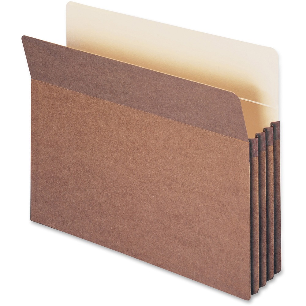 SMD73805 - Great for managing bulky records, these sturdy file pockets feature an accordion design to hold up to a 3-1/2" thick stack of letter-size documents. Durable, tear-resistant reinforcement at the top of the gussets makes the sides of these pockets virtually tearproof. Straight-cut tabs offer plenty of labeling room. Other features include 12-1/2 point redrope back with 11 point manila liner, rounded top corners, 6-1/2" high redrope gussets and double-thick, 9 point redrope front.