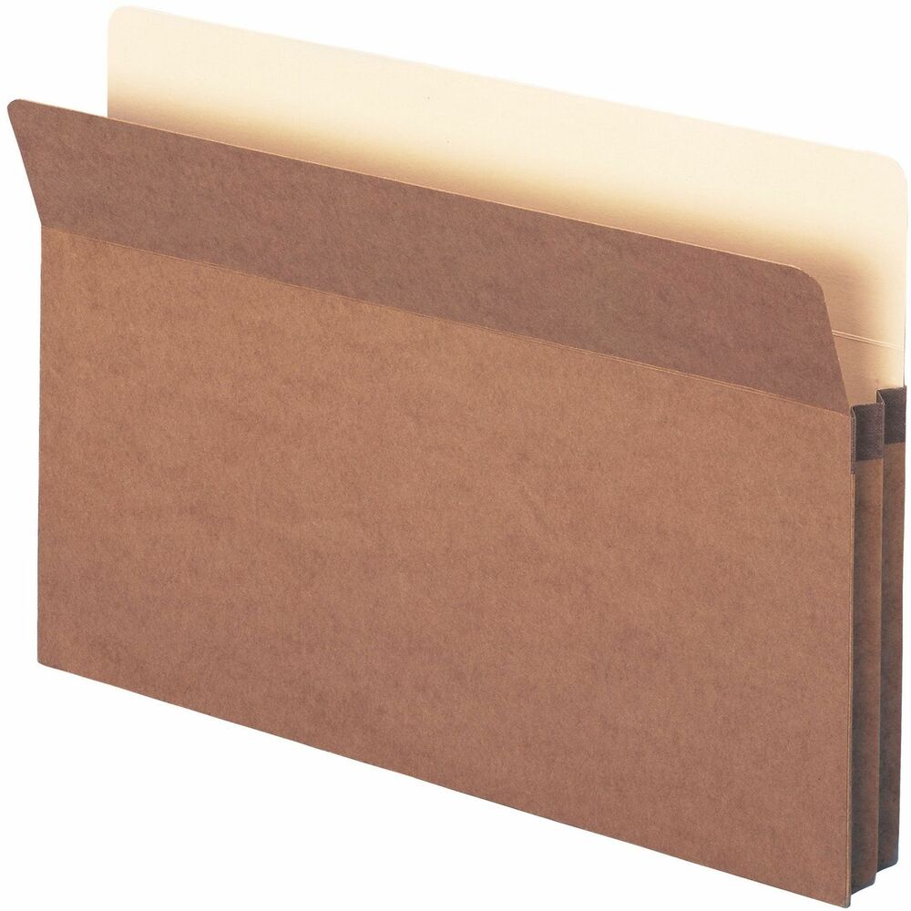 SMD74214 - Great for managing bulky records, these sturdy file pockets feature an accordion design to hold up to a 1-3/4" thick stack of legal-size documents. Durable, tear-resistant reinforcement at the top of the gussets makes the sides of these pockets virtually tearproof. Straight-cut tabs offer plenty of labeling room. Other features include 12-1/2 point redrope back with 11 point manila liner, rounded top corners, 6-1/2" high redrope gussets and double-thick, 9 point redrope front.