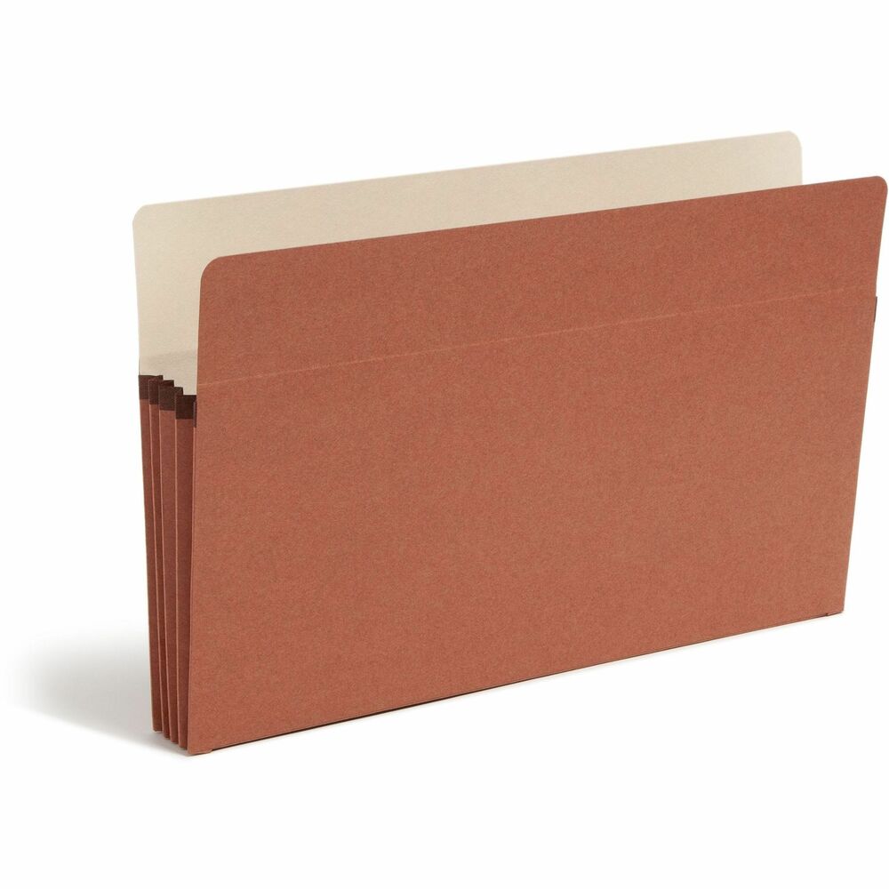 SMD74224 - Great for managing bulky records, these sturdy file pockets feature an accordion design to hold up to a 3-1/2" thick stack of legal-size documents. Durable, tear-resistant reinforcement at the top of the gussets makes the sides of these pockets virtually tearproof. Straight-cut tabs offer plenty of labeling room. Other features include 12-1/2 point redrope back with 11 point manila liner, rounded top corners, 6-1/2" high redrope gussets and double-thick, 9 point redrope front.