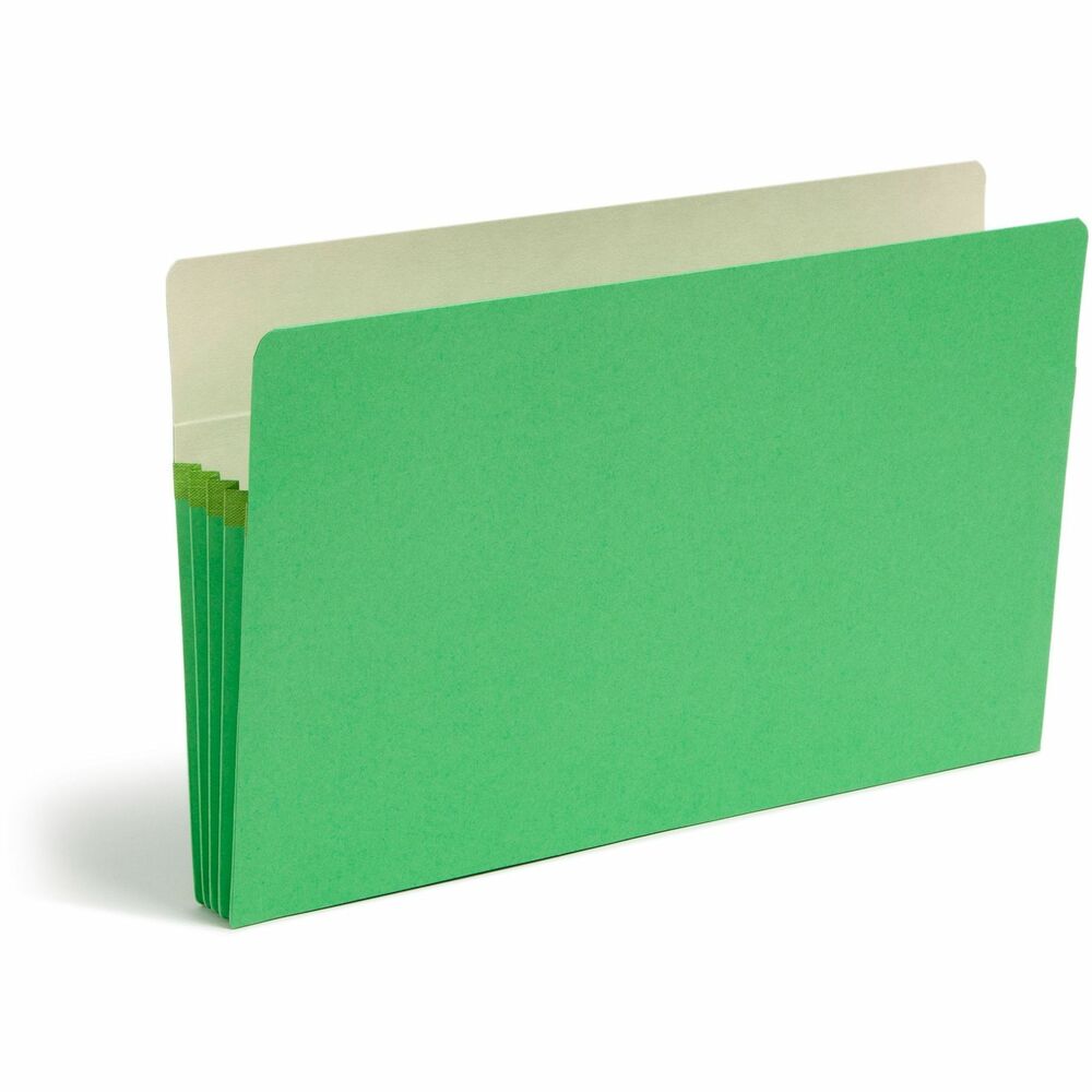 SMD74226 - Use colorful file pockets to quickly identify different types of files inside or outside of your file drawers. Matching colored gusset features a tear-resistant rollover reinforcement. Manila liners allow easy labeling on the straight-cut tabs. Drop-front panel provides easy access to contents. File pockets are made of 11 point stock.