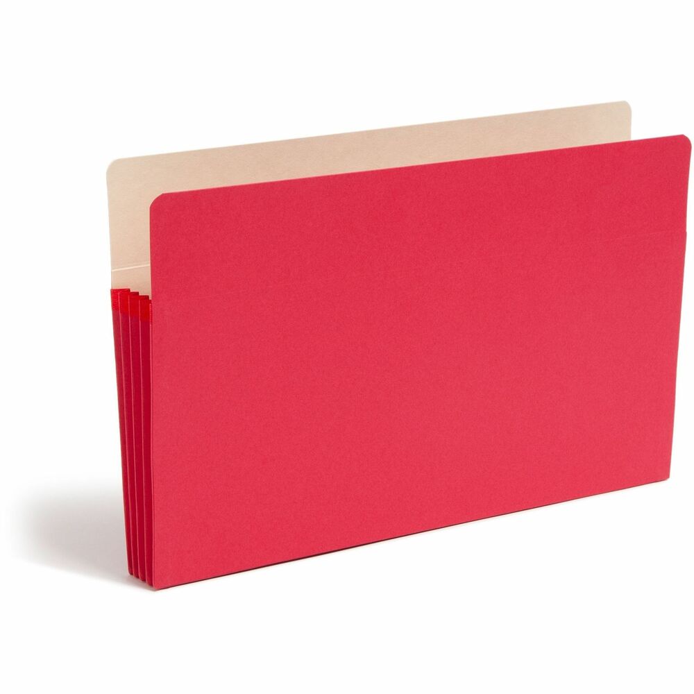 SMD74231 - Use colorful file pockets to quickly identify different types of files inside or outside of your file drawers. Matching colored gusset features a tear-resistant rollover reinforcement. Manila liners allow easy labeling on the straight-cut tabs. Drop-front panel provides easy access to contents. Legal-size file pockets are made of 11 point stock.