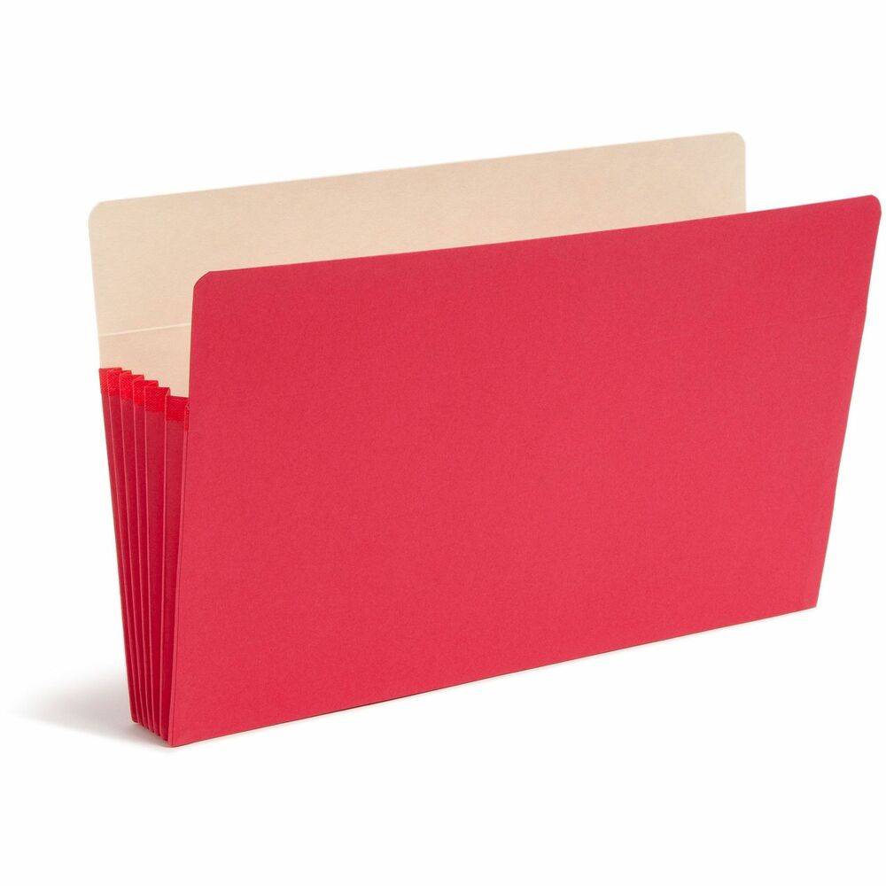 SMD74241 - Use colorful file pockets to quickly identify different types of files inside or outside of your file drawers. Matching colored gusset features a tear-resistant rollover reinforcement. Manila liners allow easy labeling on the straight-cut tabs. Drop-front panel provides easy access to contents. Legal-size file pockets are made of 11 point stock.