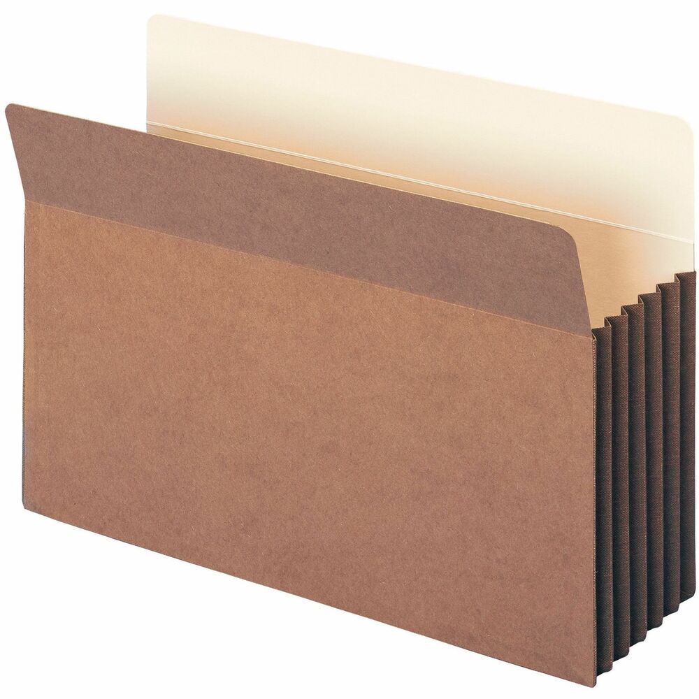SMD74274 - Active legal files, accounting or tax files, financial statements or other heavy materials need the extra strength. These sturdy file pockets with an accordion design are great for managing bulky records. Durable, tear-resistant material reinforcement at the top of the gussets makes the sides of these pockets virtually tearproof. Drop-front style allows easy access to bulky, frequently used legal-size files. Other features include 12-1/2 point redrope back with 11 point manila liner, rounded top corners, 6-1/2" high tear-resistant material gussets and double-thick, 9 point redrope front.
