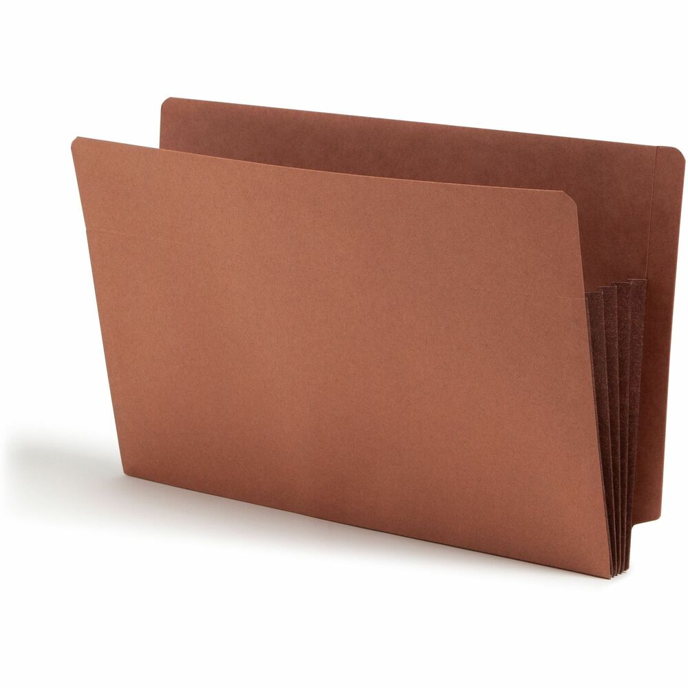 SMD74681 - Extra-wide redrope file pockets feature two-ply, straight-cut end tabs. Favored by law firms, these legal-size pockets are made to hold standard top-tab folders without bulging out the side gussets. Organize depositions, discovery correspondence and more for a single client or matter in one pocket. Use extra-wide pockets to transfer desk drawer folders to central shelf file archives. Fully lined, tear-resistant gussets in bright colors allow color-coding by case or matter type and provide extra strength where needed.