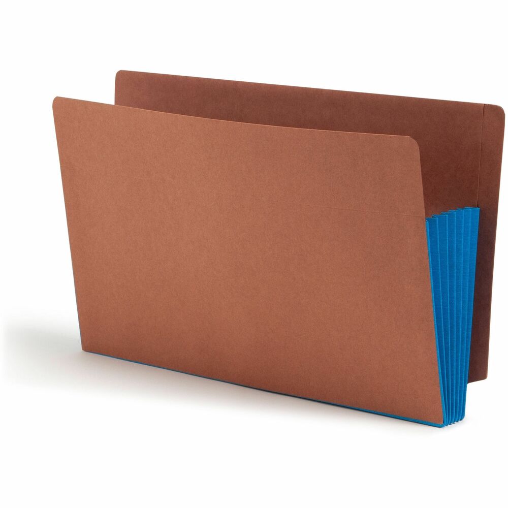 SMD74689 - Favored by law firms, these extra-wide, end-tab pockets hold standard top-tab folders without bulging thanks to strong, fully lined tear resistant gussets. Organize depositions, discovery and correspondence for a single client or subject matter in one pocket, or use these extra-wide pockets for transferring desk drawer folders to central files. Design features a front panel gusset reinforcement and straight-cut tab for plenty of labeling space. Pocket expands 5-1/4" to hold your important legal-size documents.