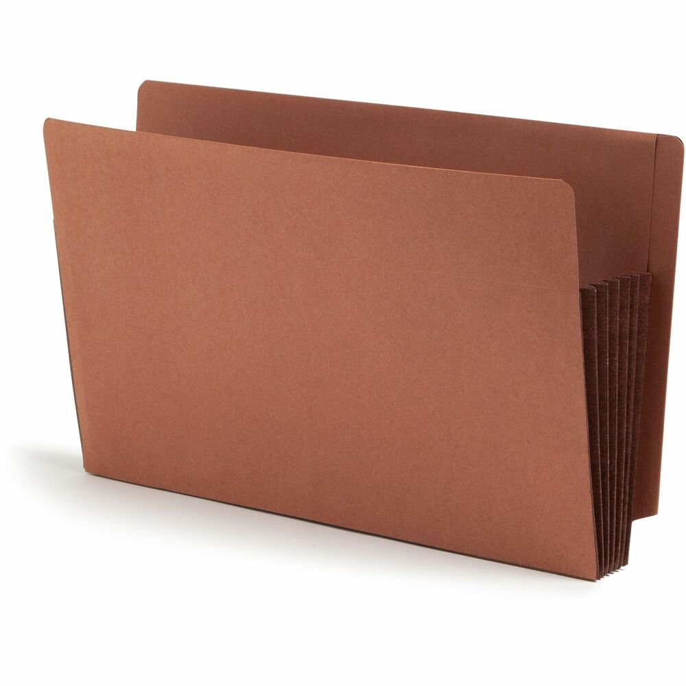 SMD74691 - Favored by law firms, these extra-wide, end-tab pockets hold standard top-tab folders without bulging thanks to strong, fully lined gussets. Organize depositions, discovery and correspondence for a single client or subject matter in one pocket, or use these extra-wide pockets for transferring desk drawer folders to central files. Design features a front panel gusset reinforcement and straight-cut tab for plenty of labeling space. Pocket expands 5-1/4" to hold your important legal-size documents.