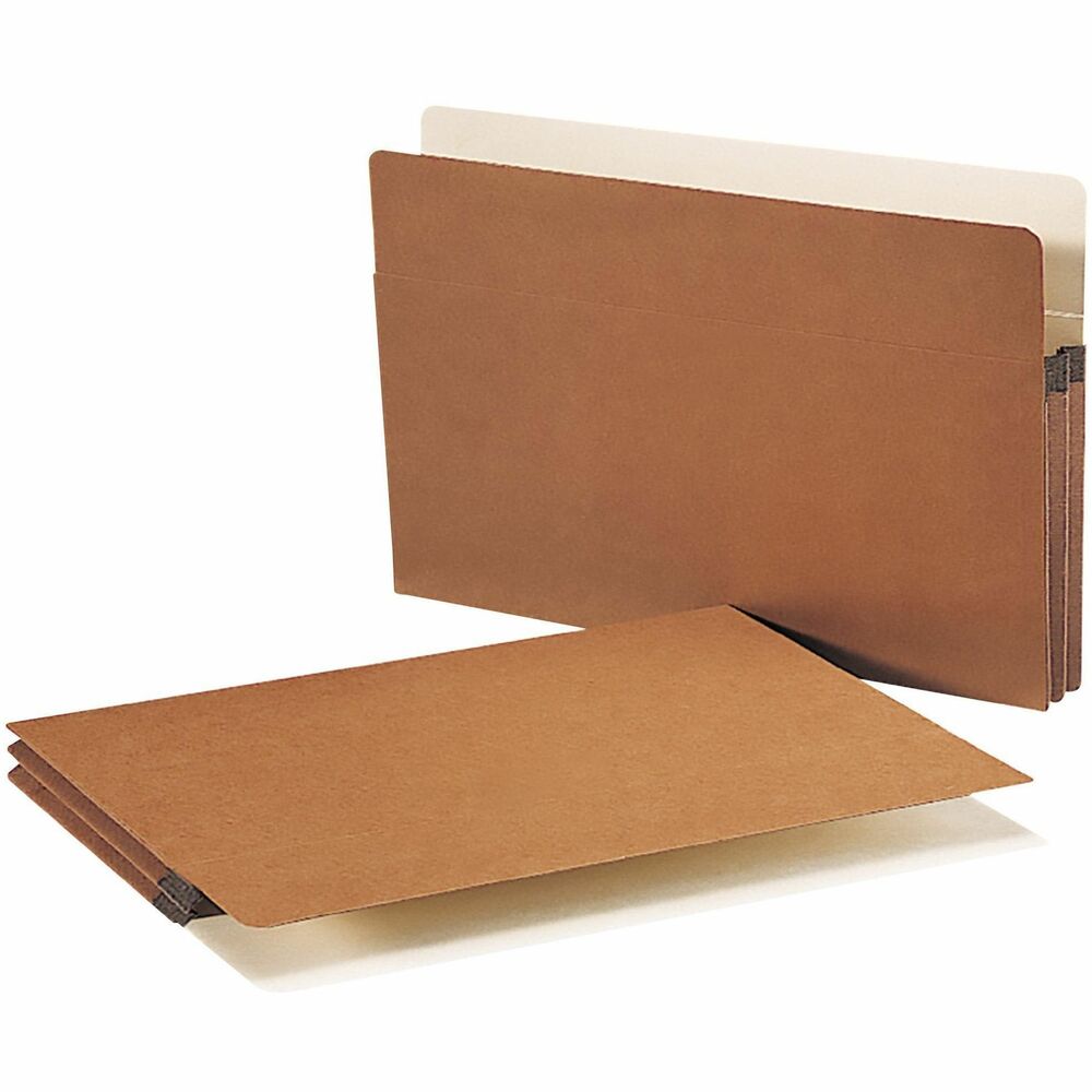 SMD74800 - Sturdy file pockets are great for managing bulky records. It expands 1-3/4". Rollover tear-resistant reinforcement at the top of the gusset makes the sides of these legal-size pockets virtually tearproof. Other features include a straight-cut tab, rounded top corners in front and back, 6-1/2" high redrope gussets, double-thick 9 point redrope front, rolled edge construction and 12-1/2 point redrope back with 11 point manila liner.