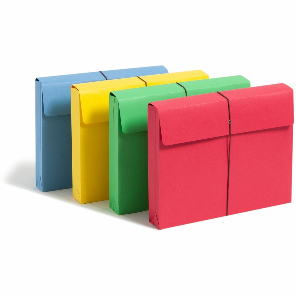 SMD77251 - Organize lecture notes, workbooks and papers for a single subject with Expanding Wallets. Each features heavy-duty construction, full-height gussets, and an elastic cord to keep the protective flap securely closed for easy transport. Heavy-duty wallet expands up to 2" and is made of 11 point colored stock.