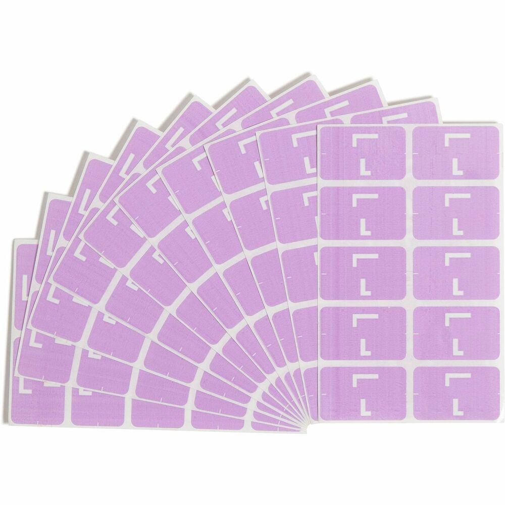 SMD67182 - Color-coded alphabetical labels help put an end to misfiled records and cut filing and retrieval time. Labels wrap around the folder tab (top tab or end tab) so they are readable from both sides of the folder. Color is compatible with other Alpha-Z label styles. Clear laminate keeps labels clean and colors bright, even with frequent handling. Each sheet has 10 labels.