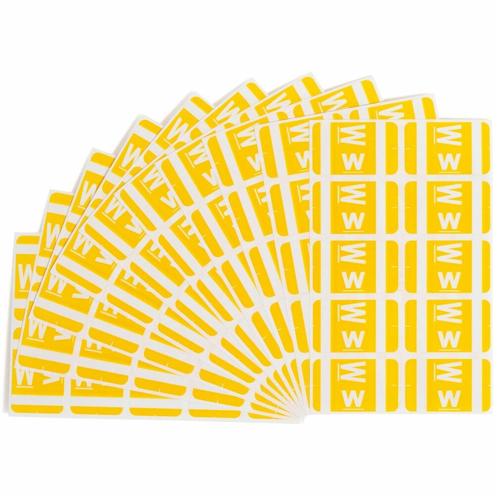 SMD67193 - Color-coded alphabetical labels help put an end to misfiled records and cut filing and retrieval time. Labels wrap around the folder tab (top tab or end tab) so they are readable from both sides of the folder. Color is compatible with other Alpha-Z label styles. Clear laminate keeps labels clean and colors bright, even with frequent handling. Each sheet has 10 labels.