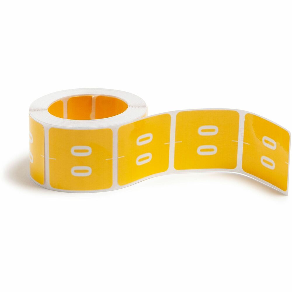 SMD67420 - Self-adhesive, color-coded end tape labels are a favorite choice for medical and insurance files. Perfect for indicating primary filing numerals in straight numeric or terminal digit end tab systems. Labels follow industry standard with 10 colors to code numerals 0-9. Labels are protected by clear laminate and scored to provide wraparound color bar. Labels measure 1-1/2" wide x 1-1/2" high before folding. Easily pull out from included dispensing box.
