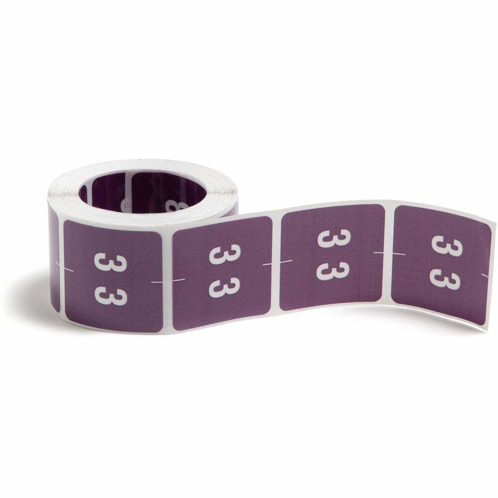 SMD67423 - Self-adhesive, color-coded end tape labels are a favorite choice for medical and insurance files. Perfect for indicating primary filing numerals in straight numeric or terminal digit end tab systems. Labels follow industry standard with 10 colors to code numerals 0-9. Labels are protected by clear laminate and scored to provide wraparound color bar. Labels measure 1-1/2" wide x 1-1/2" high before folding. Easily pull out from included dispensing box.