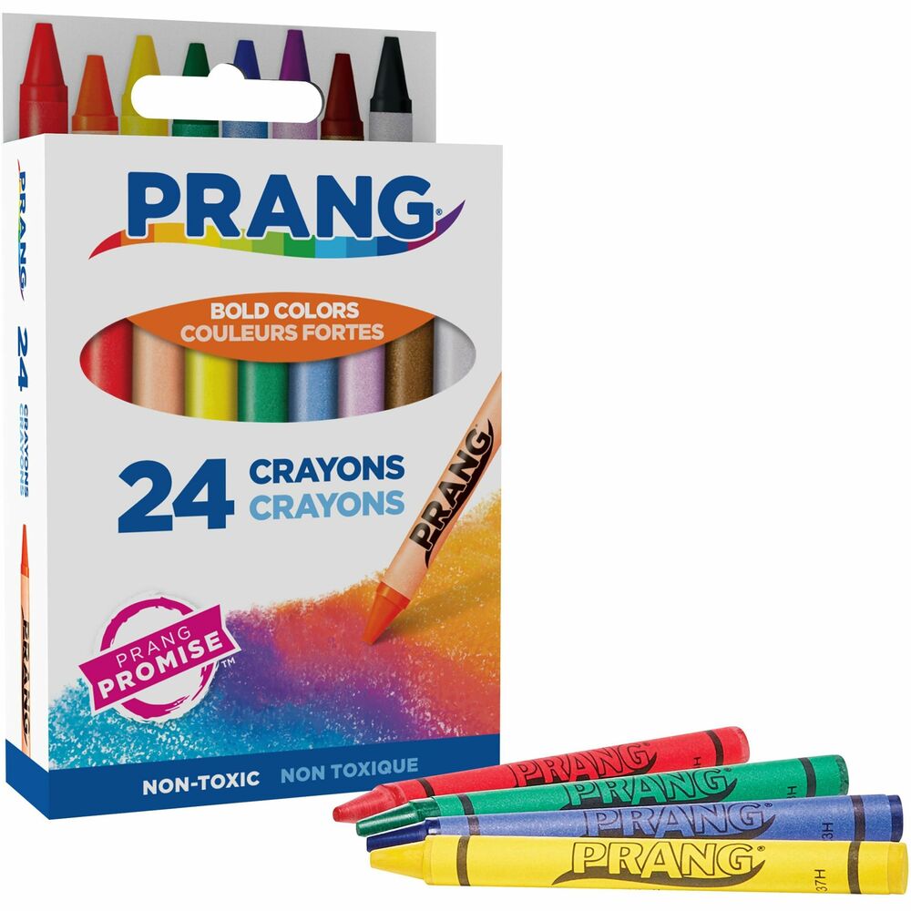 DIX00400 - Prang Crayons are made from a unique soybean oil formulation. Each crayon is made from 100 percent renewable resources and does not include paraffin wax. Formula makes these crayons brighter and smoother than ordinary wax crayons. Crayons come in a tuck box and are certified AP nontoxic.
