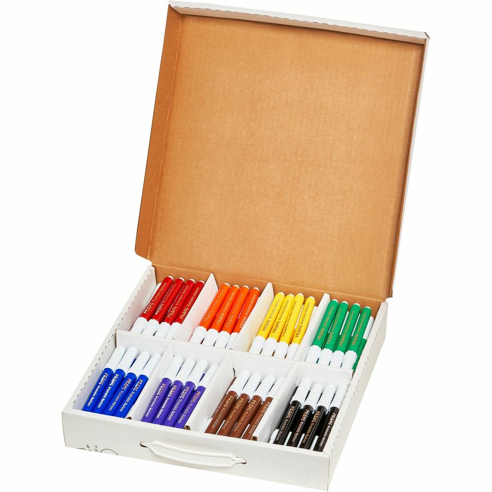 DIX80614 - Master pack of bullet tip markers includes 12 each of the following colors red, orange, yellow, green, blue, purple, brown and black. Special washable ink formula doesn't dry out even if cap is left off for 24 hours. Pack size is great for smaller classrooms. Markers are certified AP nontoxic.