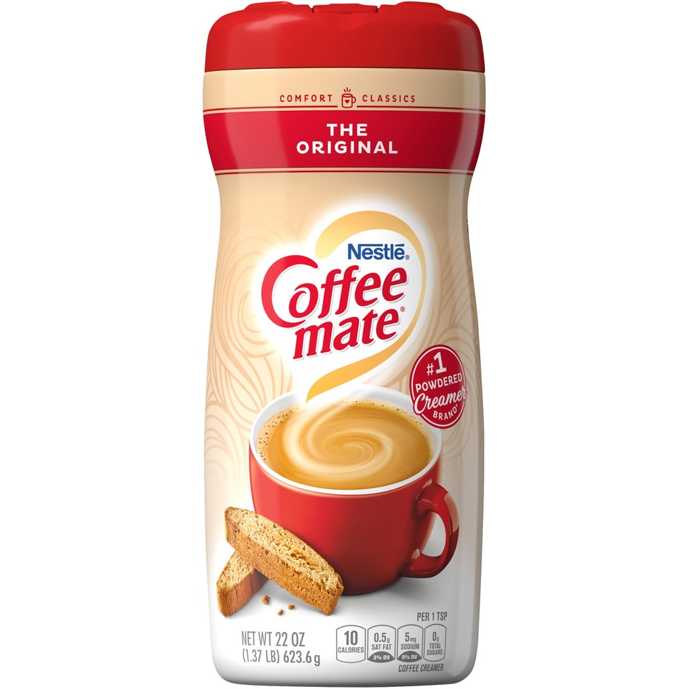 NES30212 - Coffee mate Powdered Coffee Creamer is an ideal way to create a delicious cup of coffee perfection. Formula is lactose-free, gluten-free and nondairy. Creamer powder makes it easy to add the right amount of flavor every time, letting you easily transform your coffee into warm deliciousness. Whether it's your morning cup or an afternoon pick-me-up, this flavored creamer wakes up your coffee. Store Coffee mate powdered creamer in a cool, dry place.
