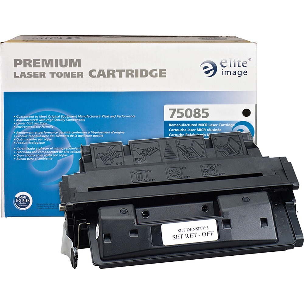 ELI75085 - MICR toner cartridge is designed for use with the HP LaserJet 4000 and 4050 Series. Manufactured with new after-market components, cartridge contains ultra-fine particle toner and a sealing process that ensures a leakproof cartridge. Cartridge yields approximately 10,000 pages. Elite Image is ISO certified. More from the Manufacturer