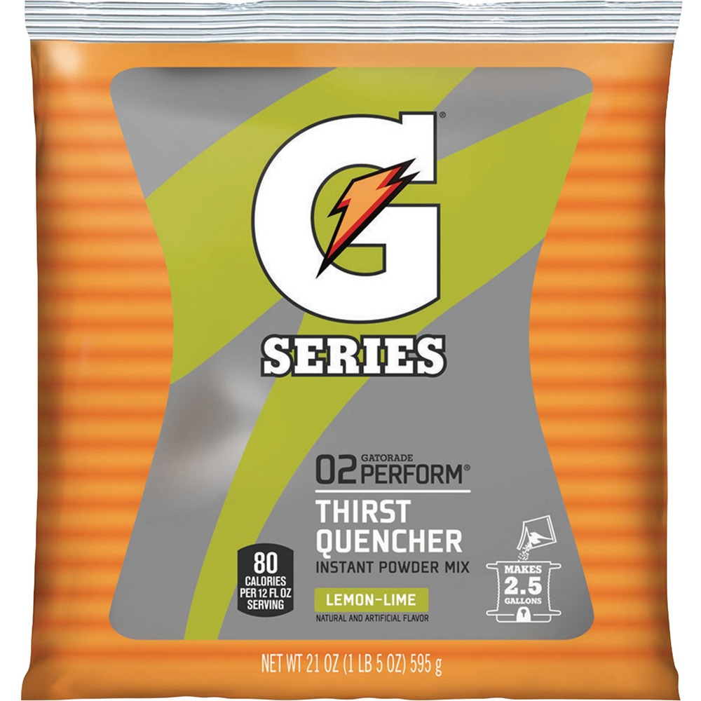 QKR03969 - Gatorade Mix Pouches help replenish fluids and provides electrolytes and carbohydrates for fast rehydration and energy boosting. Electrolytes help regulate a number of body functions, and athletes who suffer from a substantial electrolyte deficit may experience muscle cramping, heat stress and fatigue. Each pouch makes 2-1/2 gallons.