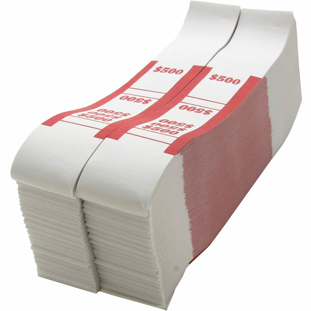 SPRBS500WK - Bill straps come color-coded to conform to ABA standards. Quick-stick type ensures secure adhesion.