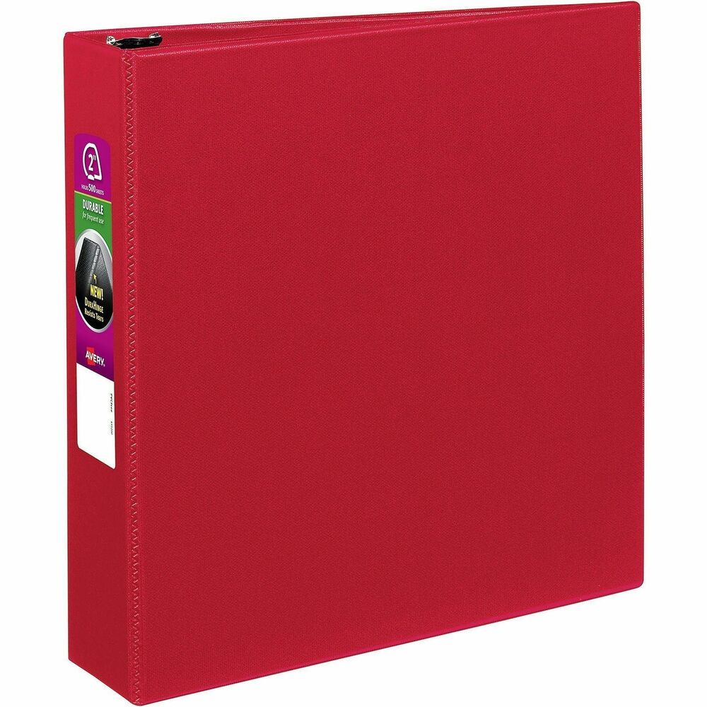 AVE27203 - Keep lecture notes, procedures and homework assignments organized with this Durable Binder. The sturdy construction is ideal for frequent referencing. DuraHinge design is stronger, lasts longer and resists tearing. The DuraEdge feature makes the sides and top more pliable to resist splitting. Deep-texture film offers a smoother finish and features a linen pattern for high-quality look and feel. Two interior pockets help you organize and secure loose papers. The rings hold up to 500 sheets. More from the Manufacturer
