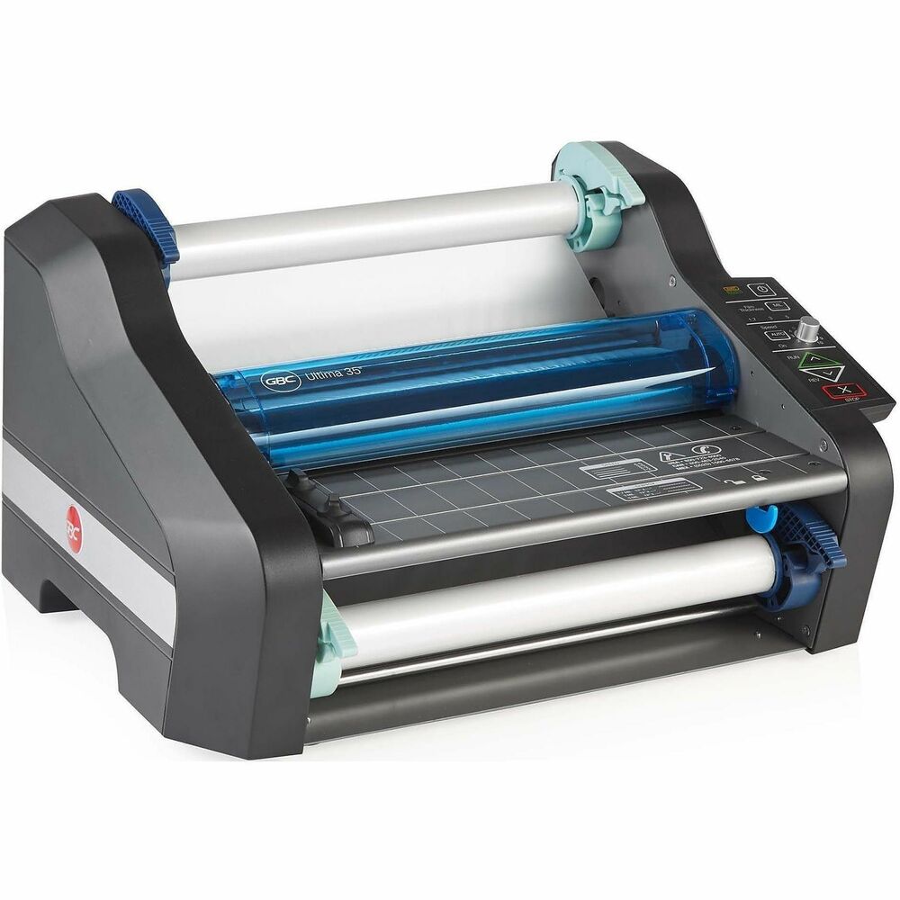GBC1701680 - Perfect for educational settings, daycares, churches and small offices, the Ultima 35 desktop roll laminator delivers high-quality results and features EZ Load technology. EZ Load roll film ensures error-free film loading every time. One-touch AutoSpeed automatically adjusts the laminating speed for you, ensuring quality lamination on every project It warms up in less than 2 minutes and notifies you with a LED ready light. It laminates at 36" per minute. EZ Load technology eliminates film-loading mistakes Laminator also features built-in trimmer, reverse function and maximum document width of 12". Heat Shoe Accutherm heating technology promises flawless, consistent results. Laminator shifts to auto standby after 1 hour and shuts off after 2 hours of nonuse. It is compatible with GBC EZ Load blue endcap roll film with 1.7 to 5 mil thickness on roll with a 1" core and maximum width of 12". More from the Manufacturer