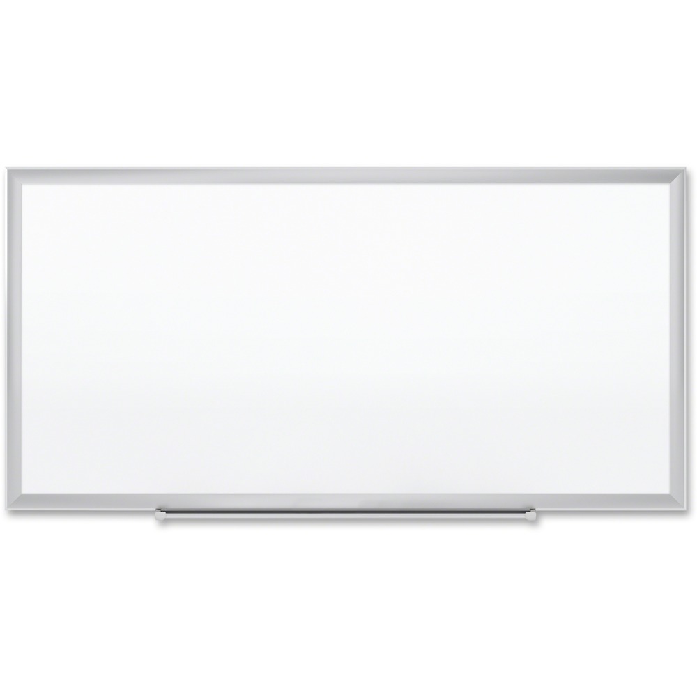 QRT2548 - Built to last, porcelain marker board features a magnetic surface that will not stain or ghost and a satin finish anodized frame. Durable porcelain will not scratch or dent with heavy use. Mounting system makes hanging simple and allows horizontal or vertical positioning. Marker tray can be attached with horizontal installation only. Marker board includes four Quartet dry-erase markers.