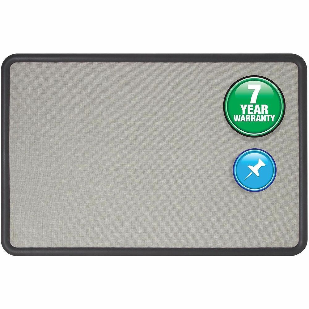 QRT7693G - Bulletin board features a colored, self-healing fabric surface with matching color plastic frame. Secure the board to the wall vertically or horizontally with an easy-to-use mounting system. Bulletin board is backed by high-density fiberboard that secures documents with pushpins. Self-healing surface eliminates unsightly pinholes and will not fade or crumble like traditional corkboards, even after years of use. More from the Manufacturer