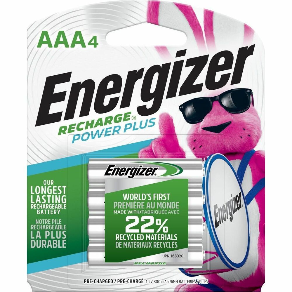 EVENH12BP4 - NiMH Rechargeable AAA Batteries are designed for high-tech, high-drain devices. Quick and easy to charge. Each lasts for approximately 1,000 charge/discharge cycles (four to five years of normal use). Particularly well-suited for devices requiring high-energy development over a short time. Batteries offer far higher power reserves than standard alkaline manganese batteries. Ideal for everything from digital cameras, portable cassette players, PDAs, handheld games, portable CD players to notebook computers. Durable rechargeable batteries do not contain cadmium. More from the Manufacturer