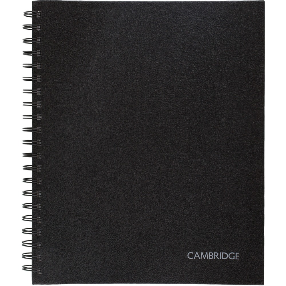 MEA06100 - Hardbound business notebook contains 96 sheets of premium 20 lb. bond paper that offers a no bleed-through surface. Each sheet is college-ruled with 9/32" line spacings and a 1-5/8" left margin. Margin is 1" from the perforation. Perforations allow easy, clean removal. Hardbound stamped linen cover provides a sturdy, portable writing surface for any busy professional. Wirebound notebook is undated for easy customization.