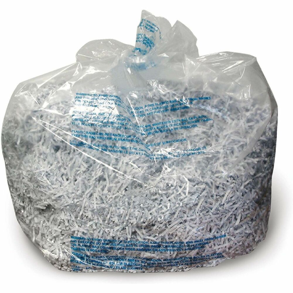 GBC1765015 - Use tear-resistant, see-through plastic bags with Shredmaster Shredders and Stands. Sturdy shredder bags mean less cleanup for you and your coworkers. These convenient bags catch shreds so emptying the bin is easy and worry-free. Shredder bags are designed for use with Stack-and-Shred 600X, 600M, 750X and 750M Auto Feed Shredders; LM12-30, LSM09-30, LX20-30, LS32-30, CHS10-30, CM15-30, GLS28, GLX20, GLM11, 3870M Microcut, 4220S, 4260X, 4500S, 4550X, 2020XCC, 10" Cabinet, 12" Cabinet, 4100X, 10-D Cart and 3090X.