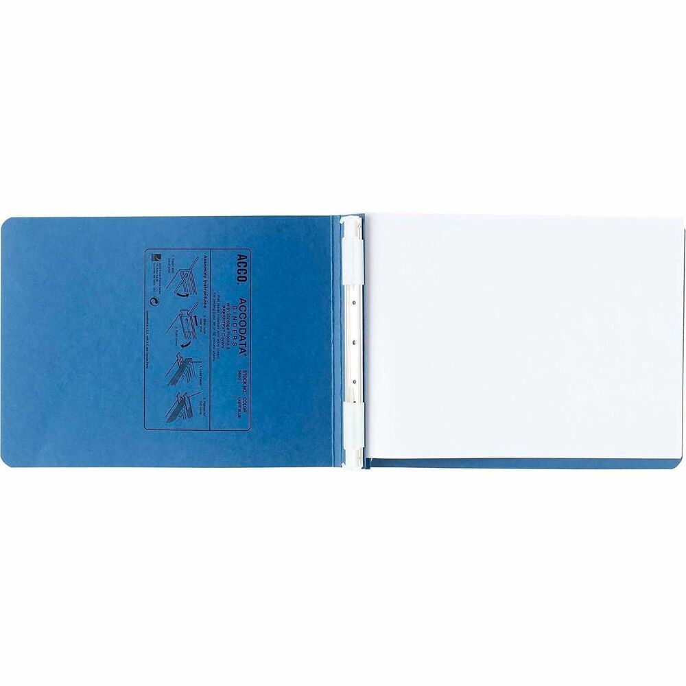 ACC54052 - Hanging data binder features Presstex covers and storage hooks to secure up to 6" of unburst sheets. Design is top-loading and bottom-loading. Acrylic coating on binder provides a water-resistant cover. Retractable filing hooks are designed for both single-point filing and a drop file system. These flexible nylon posts adjust to hold up to 6" of sheets attached in continuous form. Data binder accommodates the following center posts: 8" and 7".