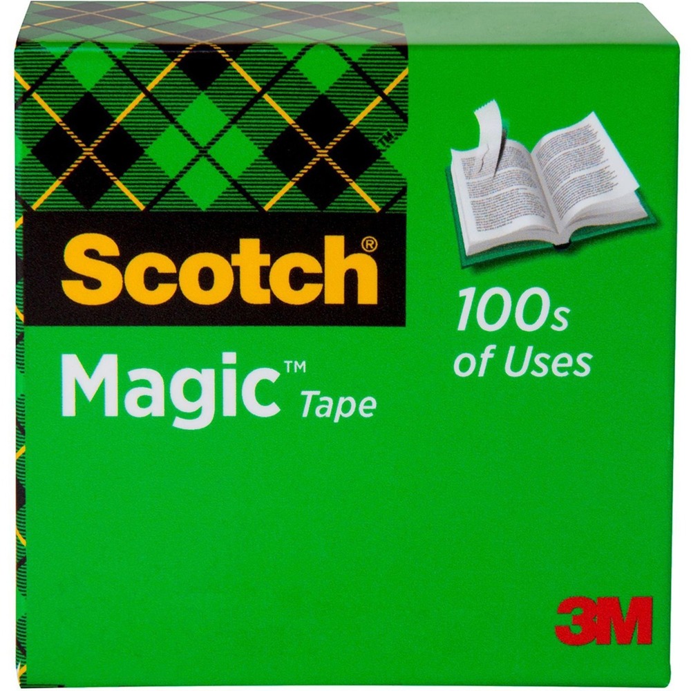 MMM810121296 - Scotch Magic Tape is the original matte finish, invisible tape. It disappears on most papers so it's easy to scan and read documents. This versatile tape is ideal for permanent paper mending and many other uses. It pulls off the roll smoothly, cuts easily and resists splitting and tearing. It will not dry out or yellow. Write on it with pen, pencil or marker. Tape is also photo-safe (determined in accordance with ISO Standard 18916). More from the Manufacturer