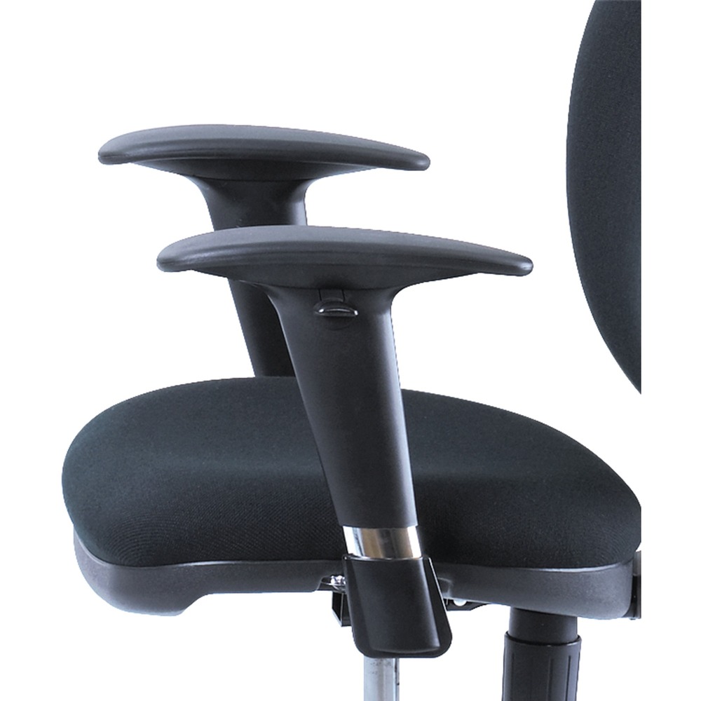 SAF3495BL - Adjustable Arm Set is designed for Safco Metro Extended Height Chairs. Arms feature a 3" height adjustment range and chrome accents.