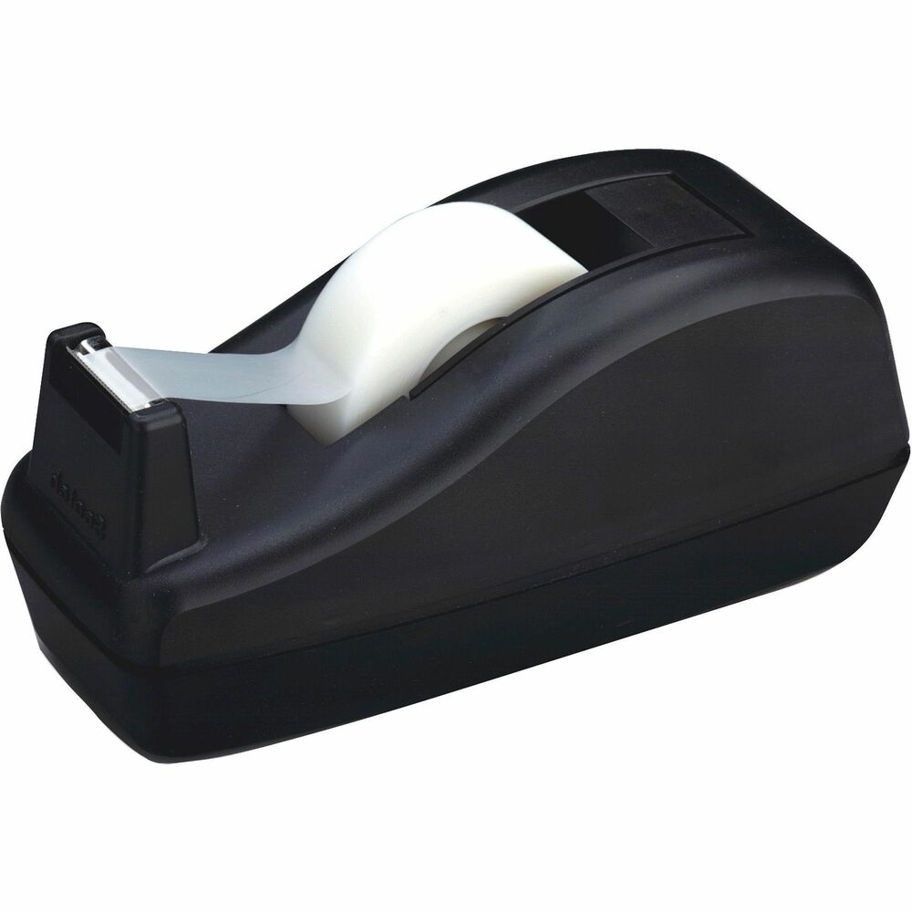 MMMC40BK - Deluxe Tape Dispenser features an attached tape hub that cannot be lost. Design is heavily weighted for easy, one-handed dispensing. Dispenser holds 1/2" or 3/4" wide tape up to 1500" long on a 1" core.