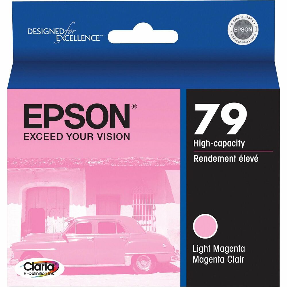 EPST079620 - Ink cartridge is designed for use with Epson Stylus Photo 1400 and Artisan 1430. Claria Hi-Definition Inks provide true-to-life colors for printing your best shots. Cartridge delivers durable photos that are smudge-resistant, scratch-resistant, water-resistant and fade-resistant. Quick-drying Claria inks make handling photos worry-free. Patented SmartValve Cartridge technology has MicroPiezo Ink Level Sensors for reliable printing. Cartridge yields approximately 810 pages.