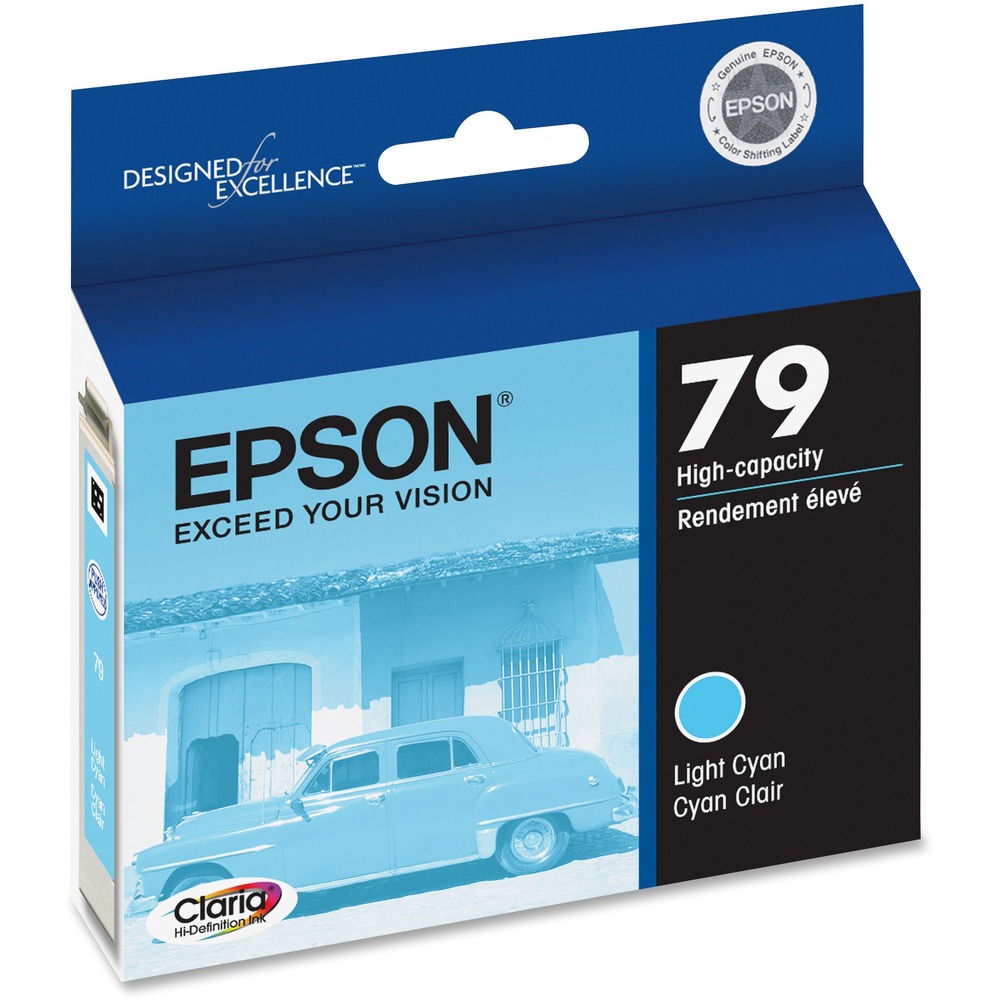 EPST079520 - Ink cartridge is designed for use with Epson Stylus Photo 1400 and Artisan 1430. Claria Hi-Definition Inks provide true-to-life colors for printing your best shots. Cartridge delivers durable photos that are smudge-resistant, scratch-resistant, water-resistant and fade-resistant. Quick-drying Claria inks make handling photos worry-free. Patented SmartValve Cartridge technology has MicroPiezo Ink Level Sensors for reliable printing. Cartridge yields approximately 810 pages.
