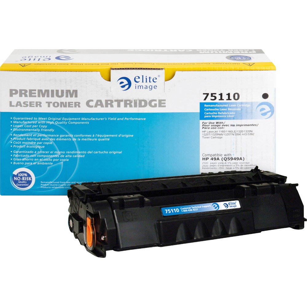 ELI75110 - Premium, remanufactured toner cartridge is designed for use with Hewlett-Packard LaserJet 1160 Series, 1320 Series, and 3390. Cartridge yields approximately 2,500 pages. Elite Image is ISO certified. More from the Manufacturer