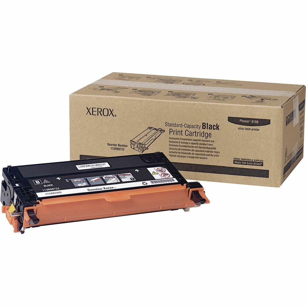 XER113R00722 - Print cartridge is designed for use with Xerox Phaser 6180 Series. Toner is specially formulated and tested to provide the best image quality and most reliable printing you can count on page after page. Xerox Genuine Supplies and Xerox equipment are made for each other. Cartridge yields approximately 3,000 pages.