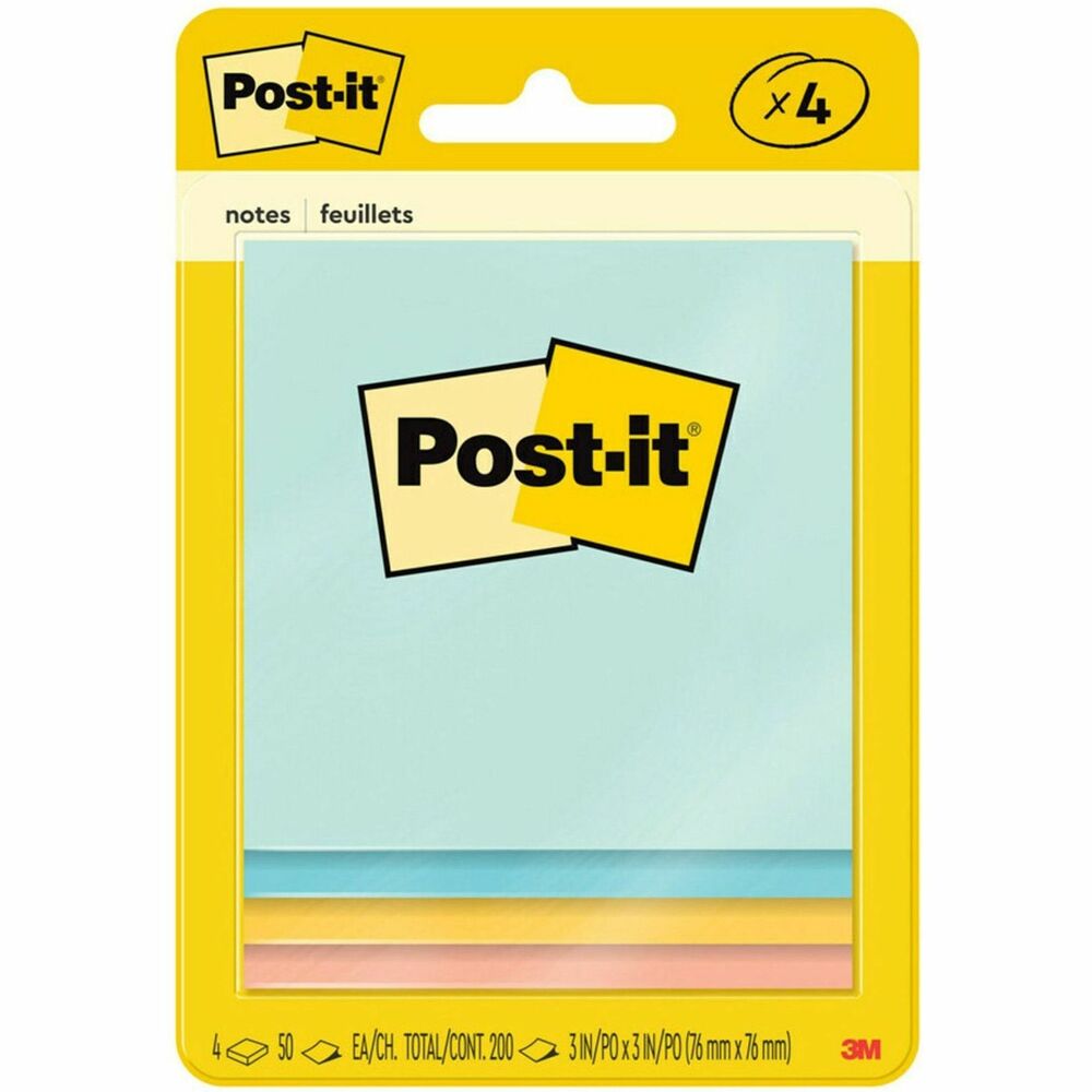 MMM5401 - The original Post-it Notes come in a size that is perfect for a quick reminder or short to-do list. Self-stick, removable notes stick securely and remove cleanly. The Marseille Color Collection contains lively pastels showcasing the vitality of this French port city. Post-it Notes are recyclable, and the paper in Post-it Notes is sourced from certified, renewable and responsibly managed forests. More from the Manufacturer