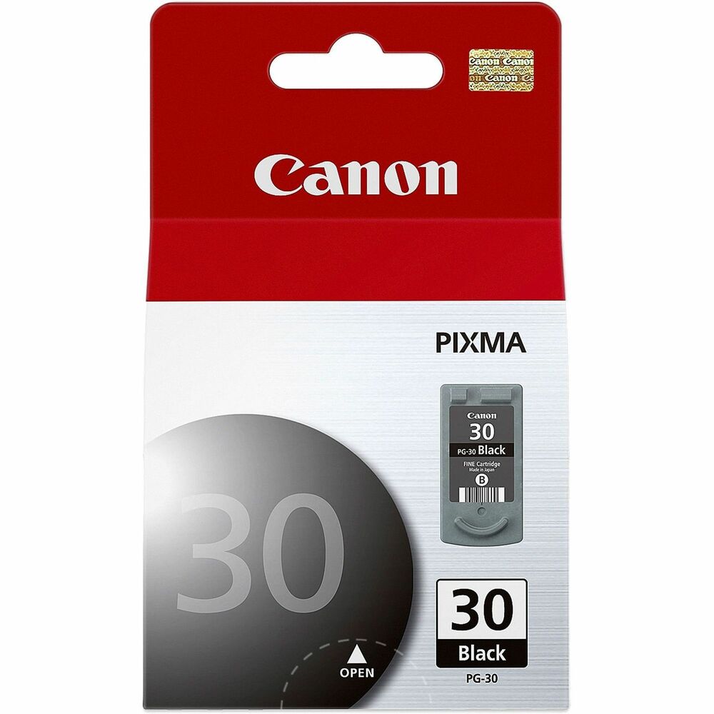 CNMPG30 - PG-30 ink cartridge delivers crisp, laser-quality text and durability with pigment ink formulation for long-lasting prints. Cartridge is designed for use with Canon Pixma iP1800, iP2600, MP140, MP190, MP210, MP470, MX300 and MX310. Ink resists smearing caused by highlighters. Smudge-resistant cartridge offers convenient and easy installation. Ink cartridge offers ink-remaining notification technology.