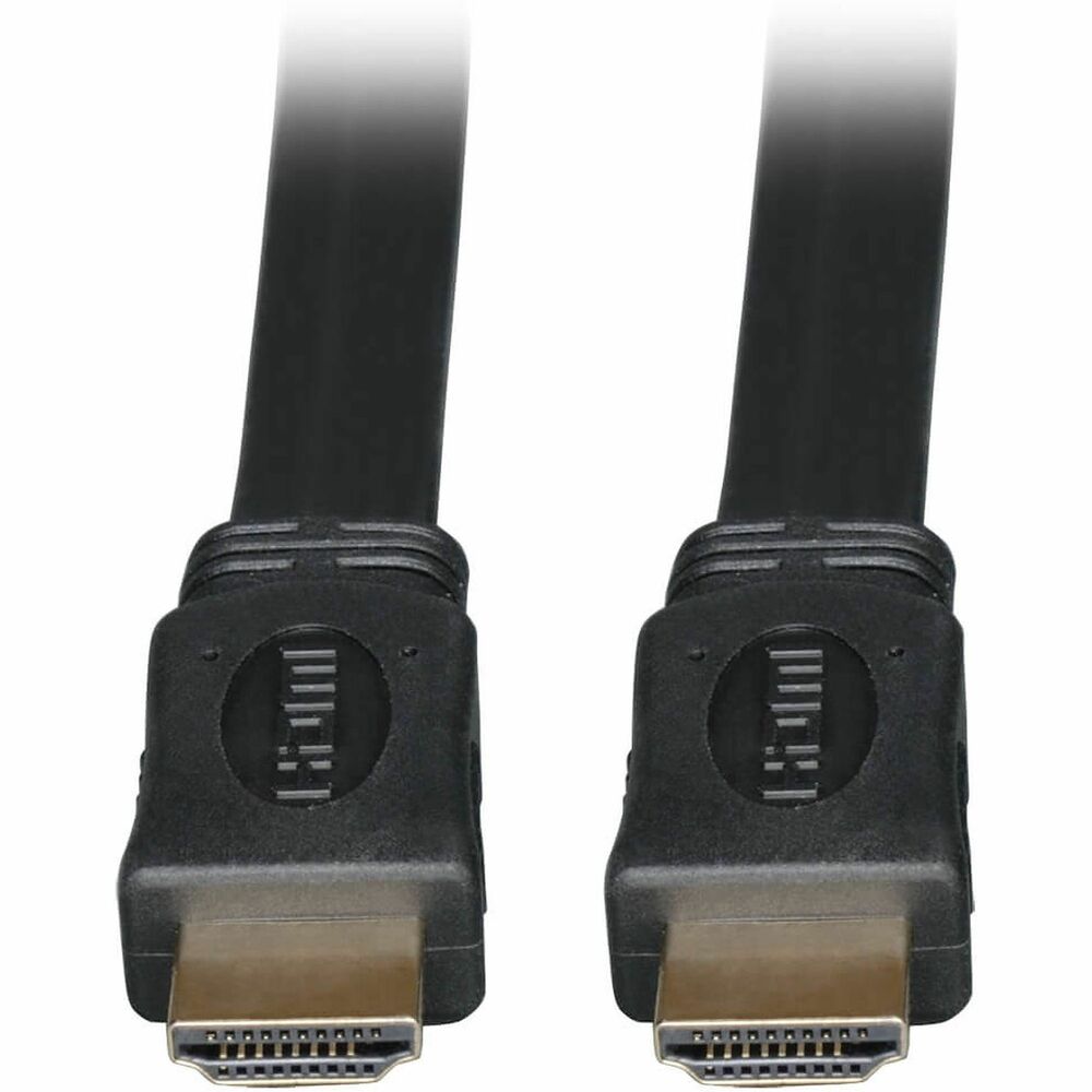 TRPP568003FL - Tripp Lite's 3-ft Flat High Speed HDMI (High Definition Multimedia Interface) Gold Cable allows interconnection between digital display devices, such as DTV's (digital television), plasma displays, LCD TV's, and projectors, to Digital source devices, such as digital set-top boxes, Blu-Ray players, and AV receivers. Supports iPad2 Video Mirroring when used with Apple Digital AV Adapter. Utilizing a flat design, each individual inner conductor is organized differently to reduce cross-talk between the wires, which produces a cleaner signal than round HDMI cables. Flat HDMI cables also fit closer to walls and better around bends and turns, as well as under carpeting. More from the Manufacturer