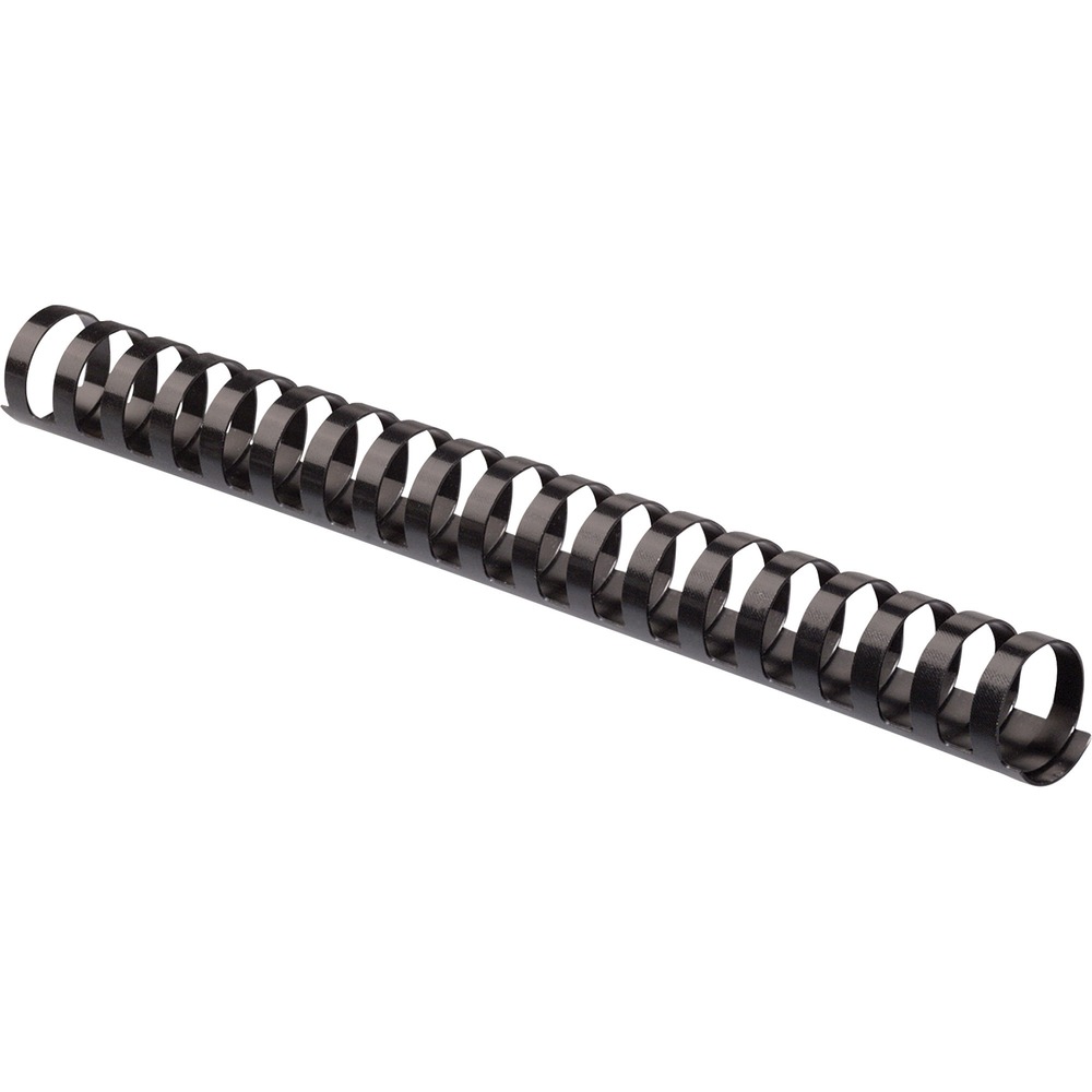 Fellowes Plastic Binding Combs - 1" Height x 11" Width x 1" Depth - 1" Maximum Capacity - 200 x Sheet Capacity - For Letter 8 1/2" x 11" Sheet - Round - Black - Plastic - 10 / Pack