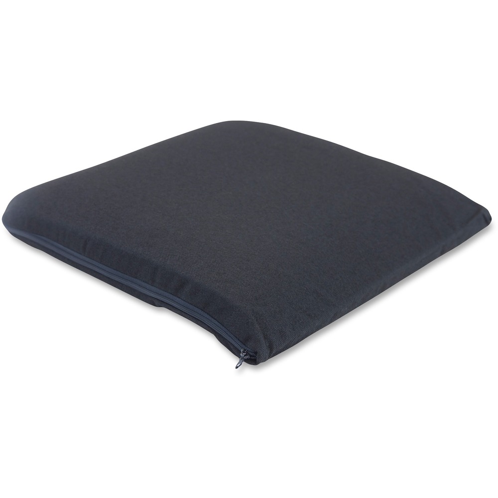 MAS91061 - Unique system of adjustable inserts features Memory Foam to conform to the shape of your body and to help reduce back strain and fatigue. Cushion can be used on the chair seat or chair back. Attach by hook-and-loop strips and/or included elastic strap. The cover is washable.