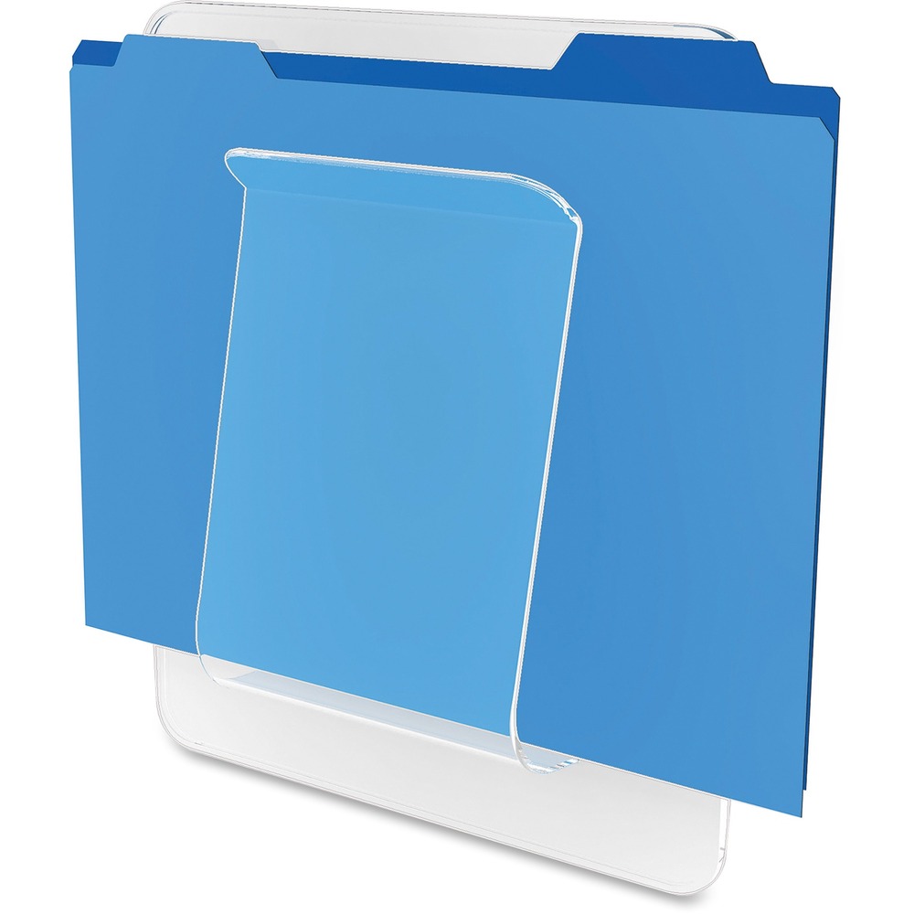 DEF65501 - Break-resistant file/chart holder is ideal for oversized pieces of literature, patient files, and folders on exam room doors, nurses' stations and reception areas. Use to hold any size stack of papers or folders up to 2-5/8" thick. High-tension, spring-action bracket keeps literature upright. File/chart holder is made of high-impact plastic and includes mounting hardware.