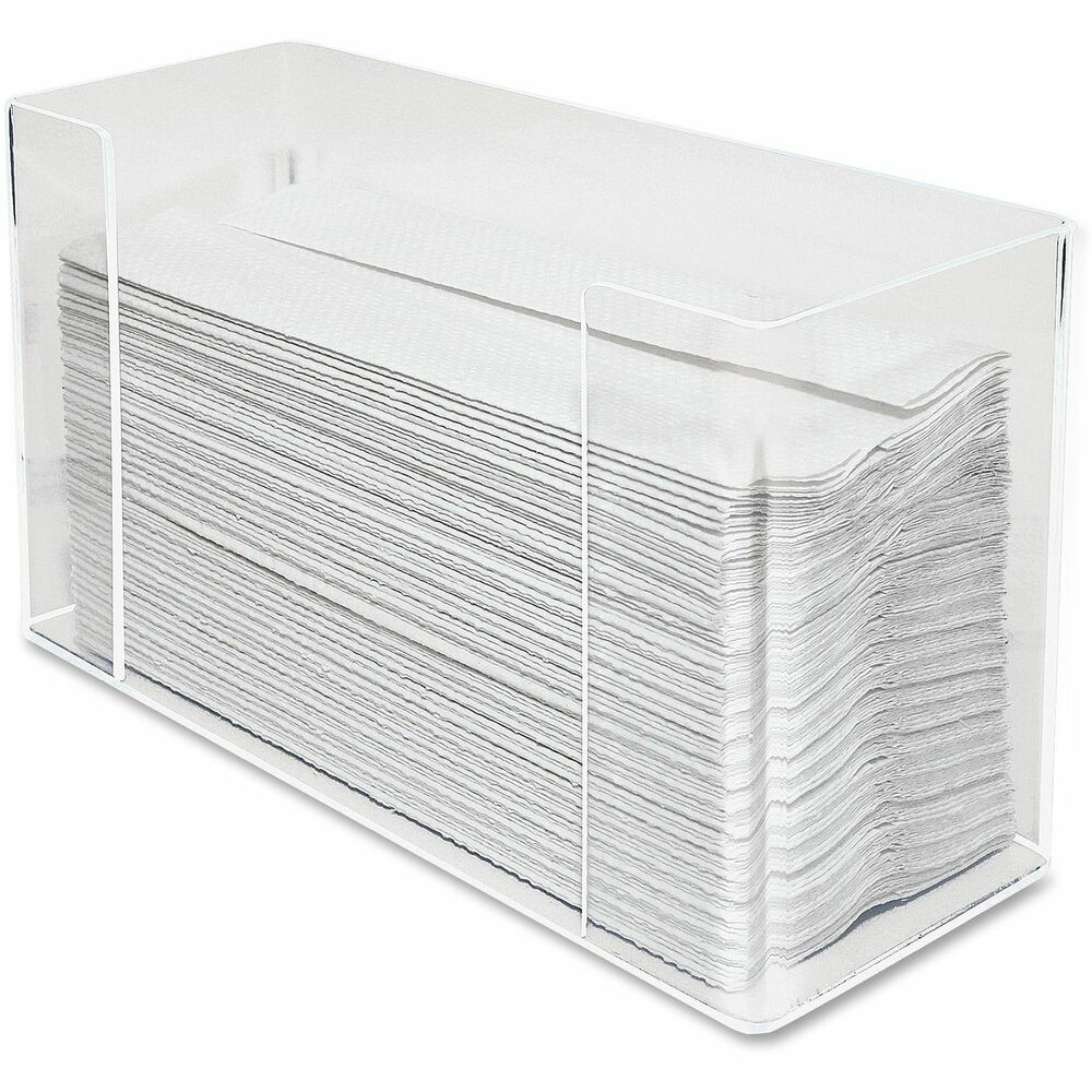 Kantek Paper Towel Dispenser - C Fold, Multifold Dispenser - 11.5" Height x 6.8" Width x 4.1" Depth - Acrylic - Clear - 1 Each