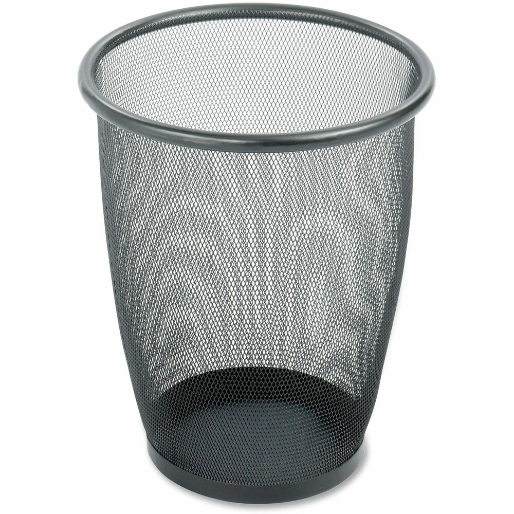 SAF9717BL - Round mesh wastebasket features a sturdy steel rim and welded construction. Mesh design allows for airflow, hindering the growth of mold and odor. Wastebasket is 100 percent recyclable.