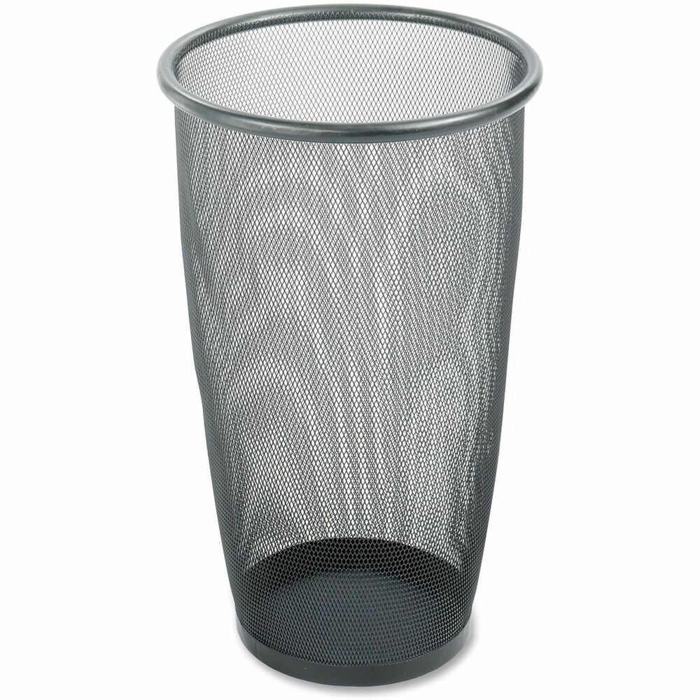SAF9718BL - Round mesh wastebasket features a sturdy steel rim and welded construction. Mesh design allows for airflow, hindering the growth of mold and odor. Wastebasket is 100 percent recyclable.