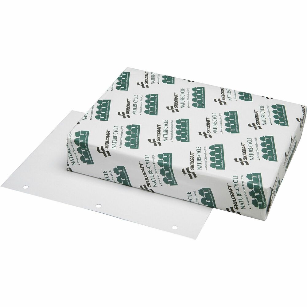 NSN5399832 - Dual-purpose copy paper is processed chlorine-free (PCF) so no harmful chlorine gets released into the environment and harms aquatic life. Design is acid-free and archival quality for long-lasting documents and three-hole punched to make printed sheets ready right off the printer for three-ring binders. Copy paper meets the Executive Orders 13514 and 13423, and the requirements of JCP 065 and Air Force Regulation AF 164-117, paragraph 2.10.4.